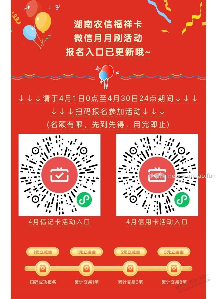 4月湖南农信月月刷 - 线报酷