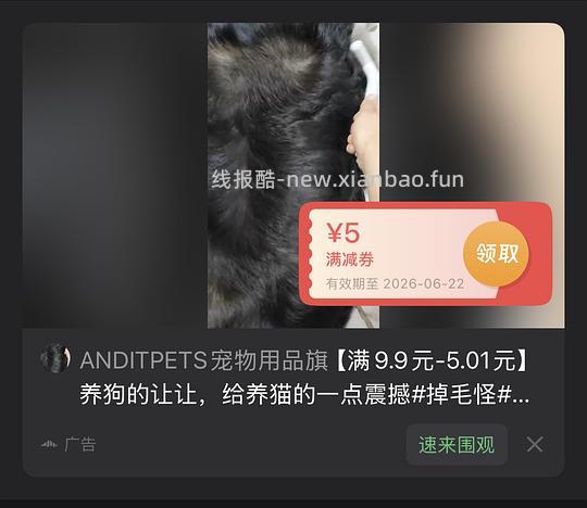 0.7入小狗小猫梳子 - 线报酷