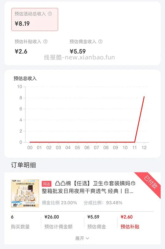 凸凸棉日用卫生巾0.26r/片 - 线报酷