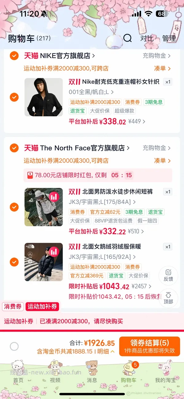 北面鹅绒冲锋衣 - 线报酷